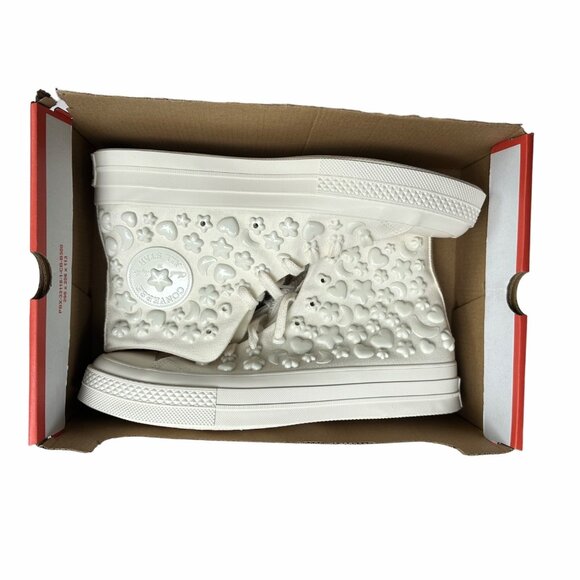 ❤️Converse Chuck 70 3D Charms Hi Women Shoes Sz 9.5 Flower Stars Sneaker A06434C - Picture 7 of 13